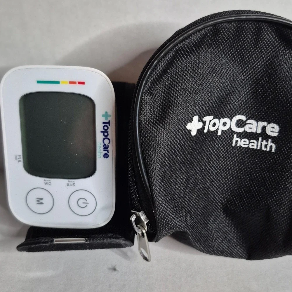 TopCare Health Wrist Blood Pressure Monitor Adult Digital Heart Rate White